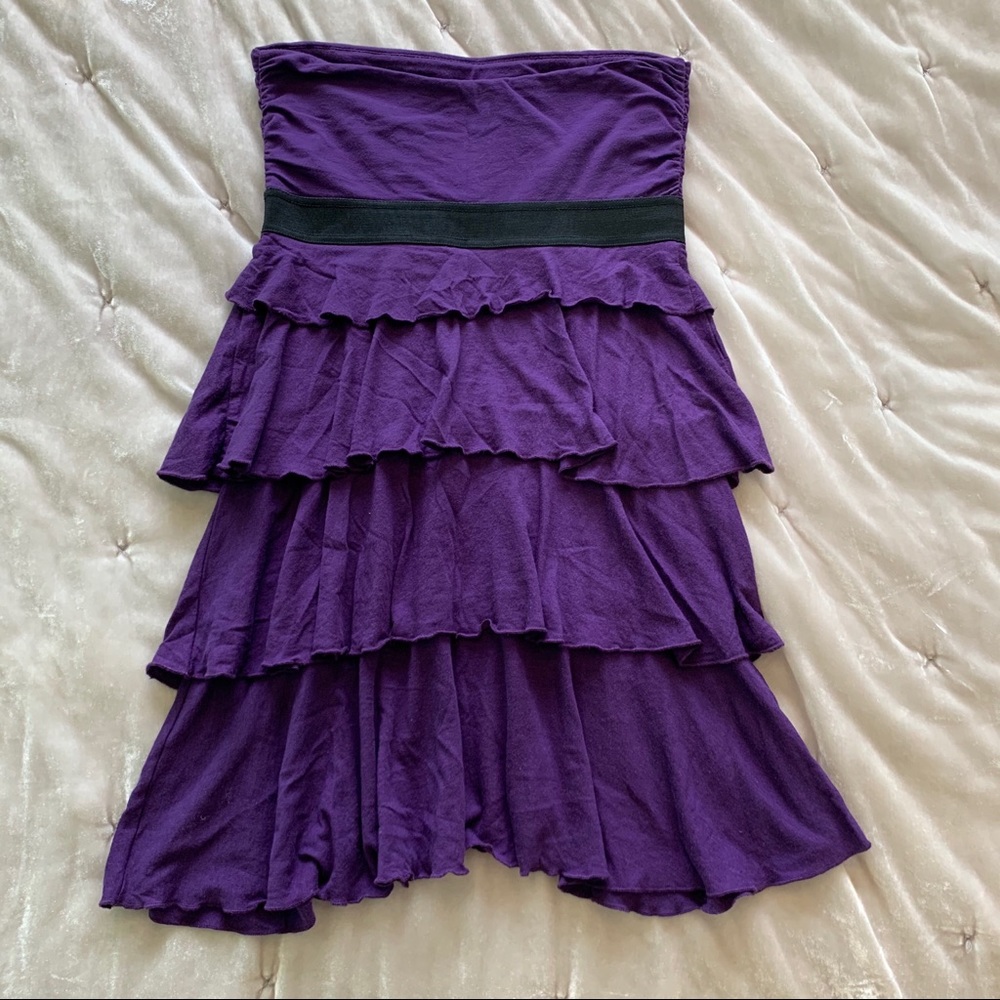 Purple Express Ruffle Dress - Picture 2 of 2